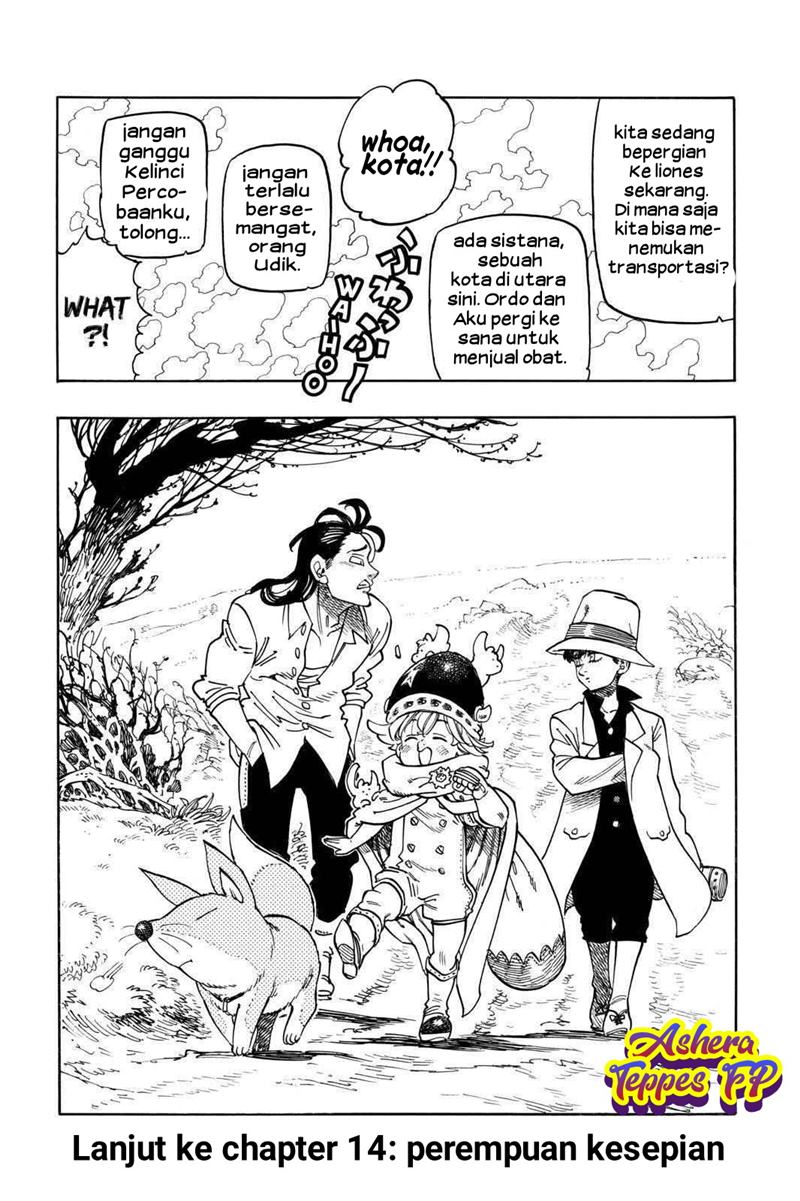 Halaman 20 dari Mokushiroku no Yonkishi Chapter 13