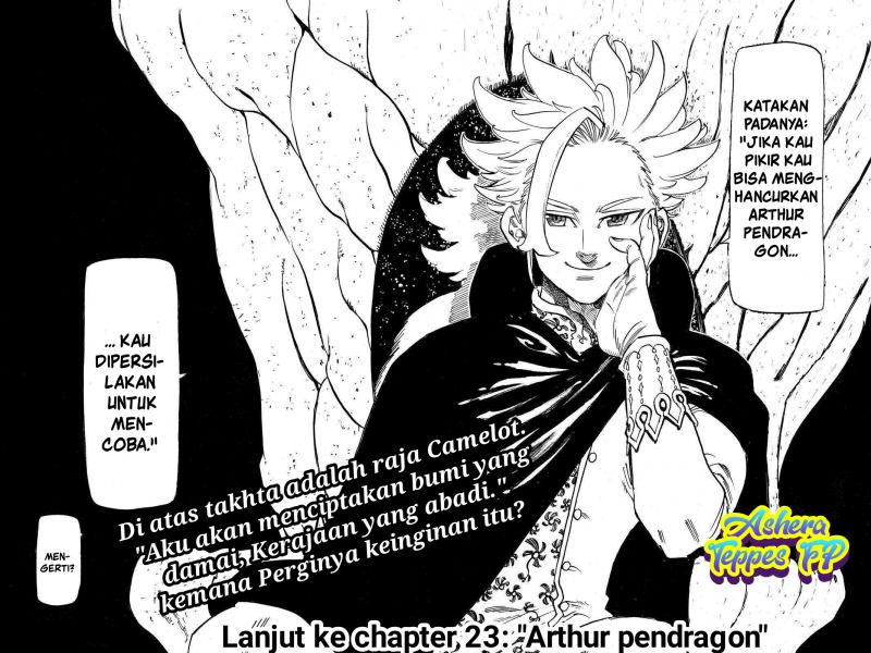 Halaman 23 dari Mokushiroku no Yonkishi Chapter 22