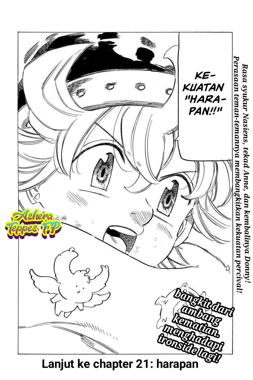 Halaman 46 dari Mokushiroku no Yonkishi Chapter 22
