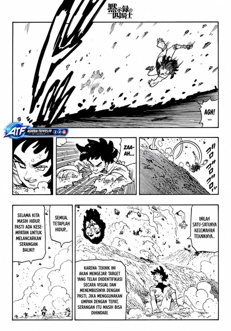 Halaman 14 dari Mokushiroku no Yonkishi Chapter 250
