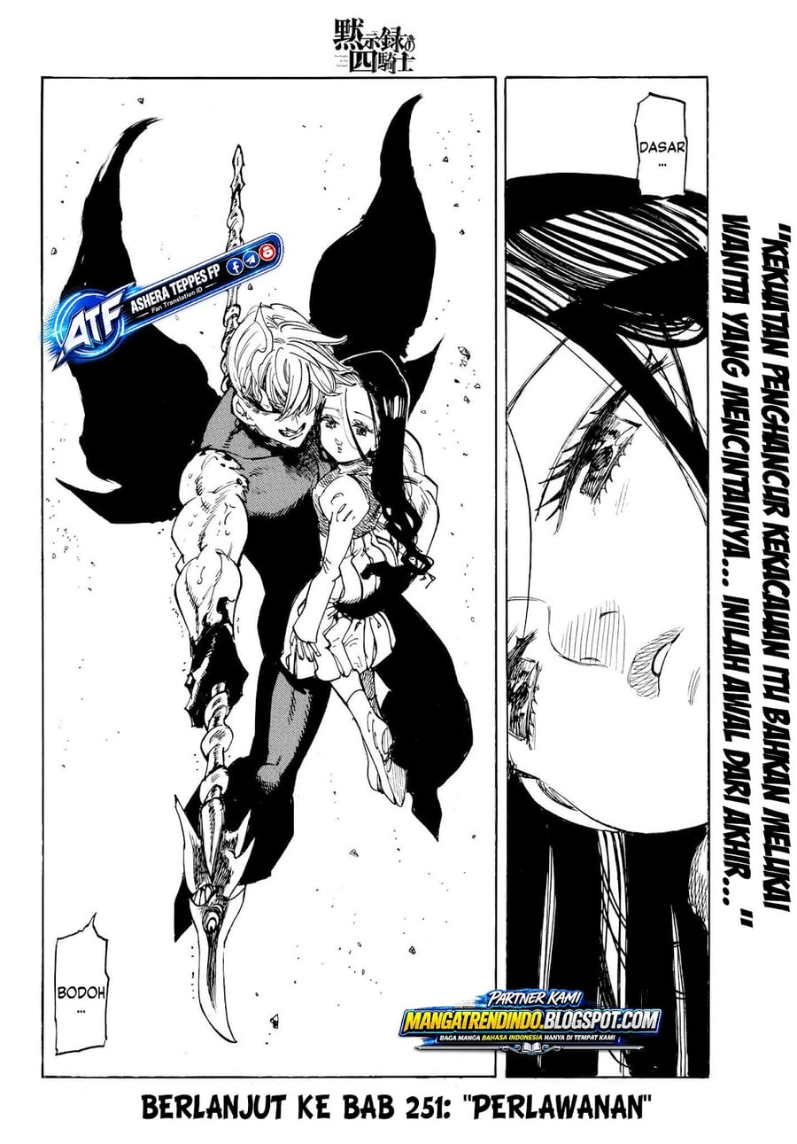 Halaman 22 dari Mokushiroku no Yonkishi Chapter 250
