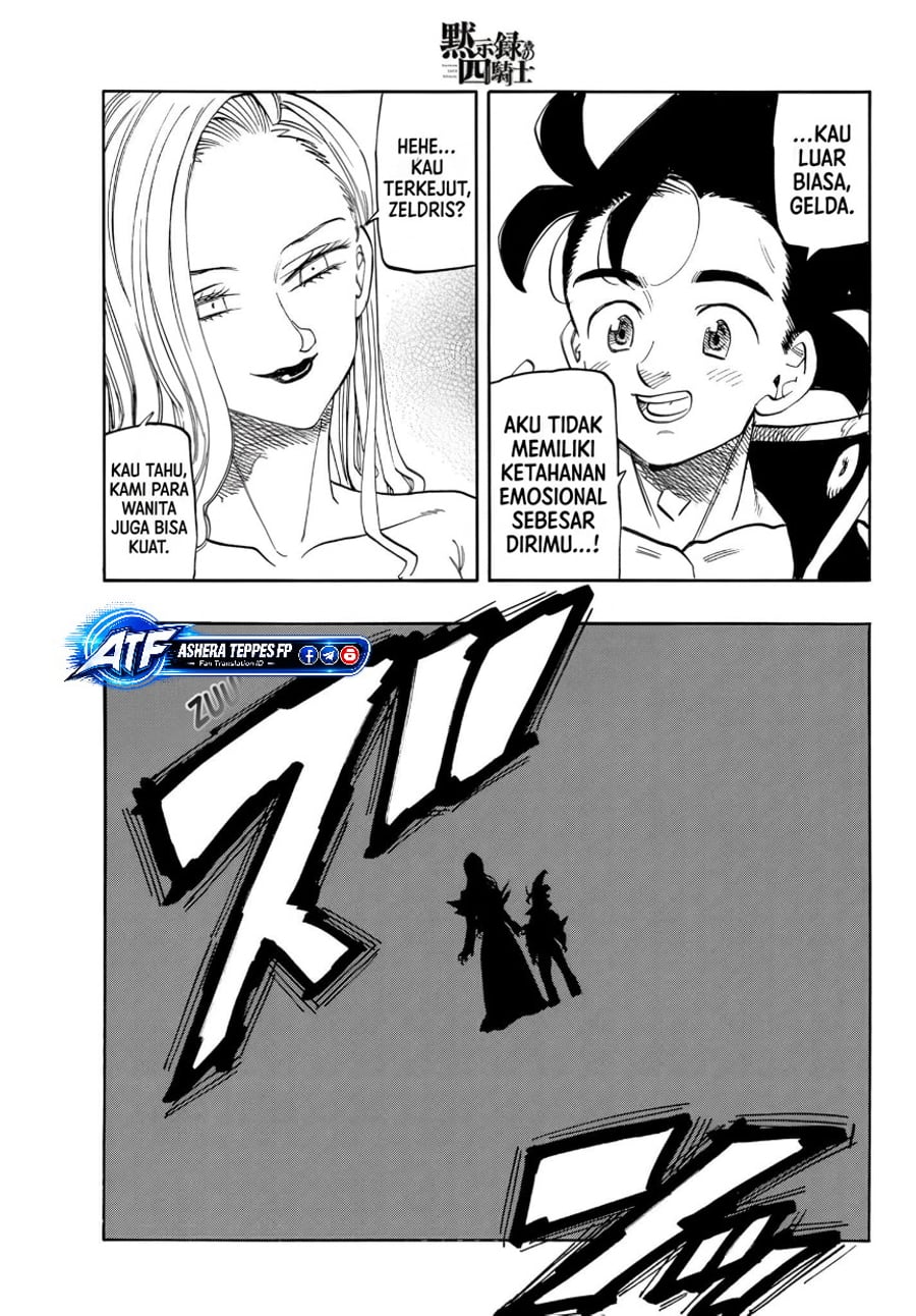 Halaman 15 dari Mokushiroku no Yonkishi Chapter 254