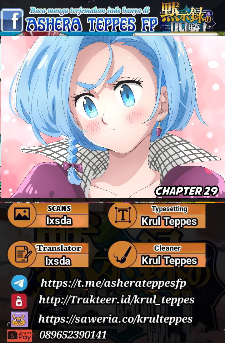 Halaman 1 dari Mokushiroku no Yonkishi Chapter 29