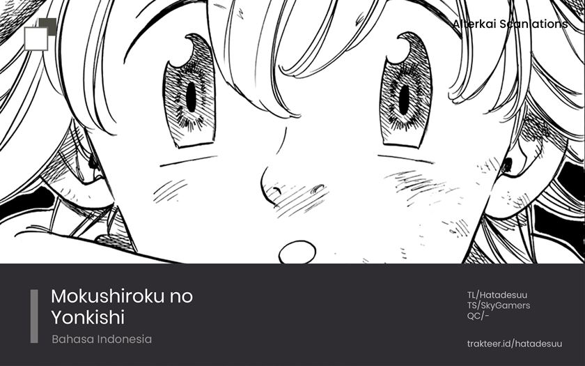 Halaman 1 dari Mokushiroku no Yonkishi Chapter 5