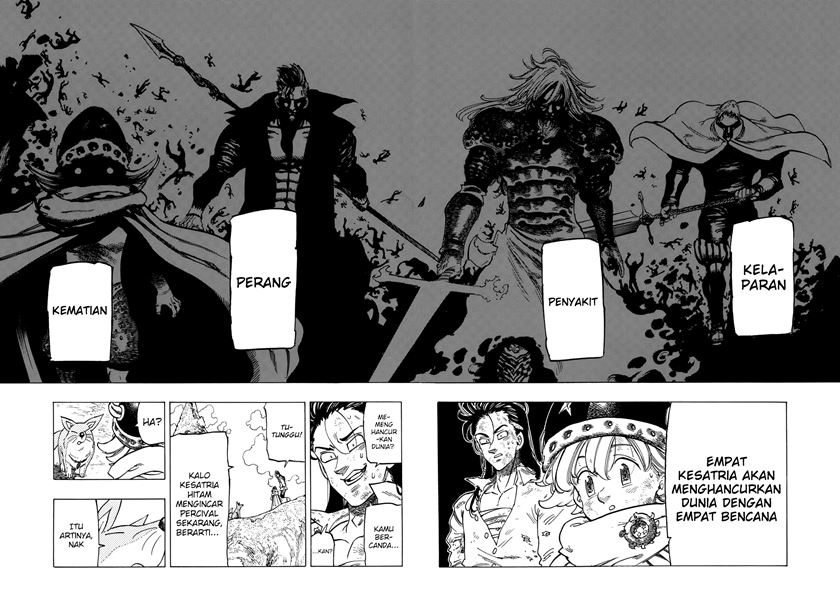 Halaman 22 dari Mokushiroku no Yonkishi Chapter 5