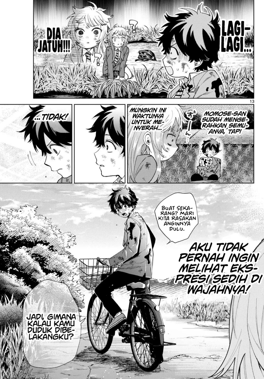 Halaman 14 dari Momose Akira no Hatsukoi Hatan-chuu. Chapter 12