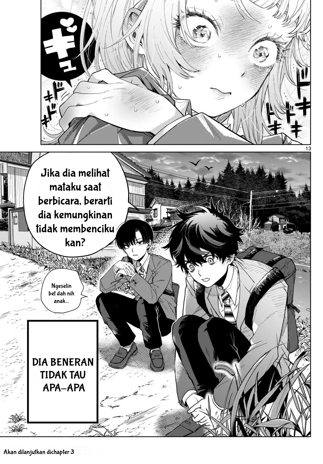 Halaman 14 dari Momose Akira no Hatsukoi Hatan-chuu. Chapter 2