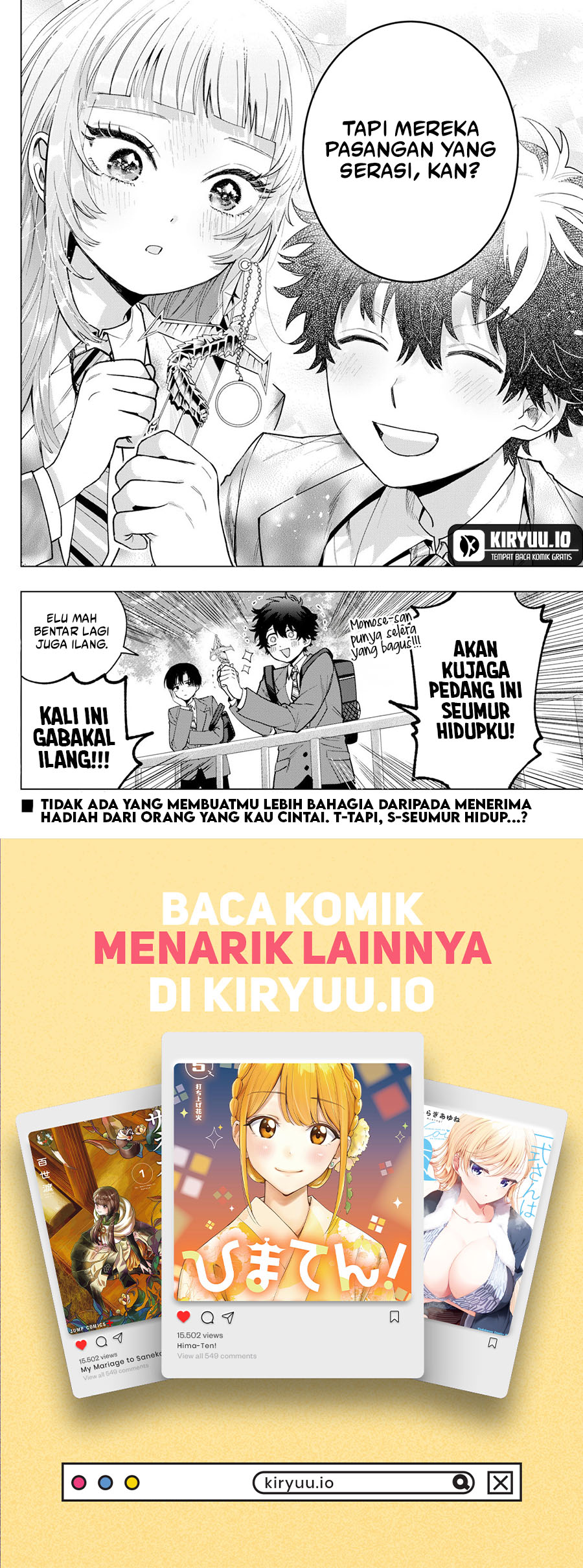 Halaman 19 dari Momose Akira no Hatsukoi Hatan-chuu. Chapter 23