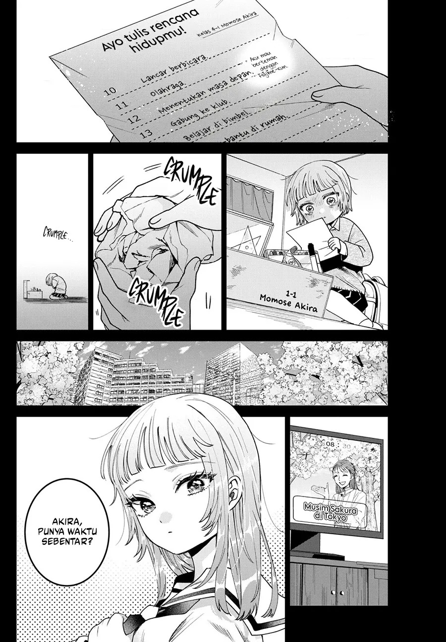 Halaman 15 dari Momose Akira no Hatsukoi Hatan-chuu. Chapter 32