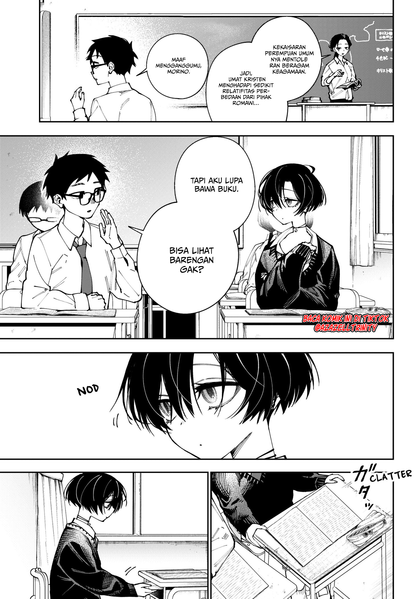 Halaman 6 dari Morino-san Darugaramu Chapter 1