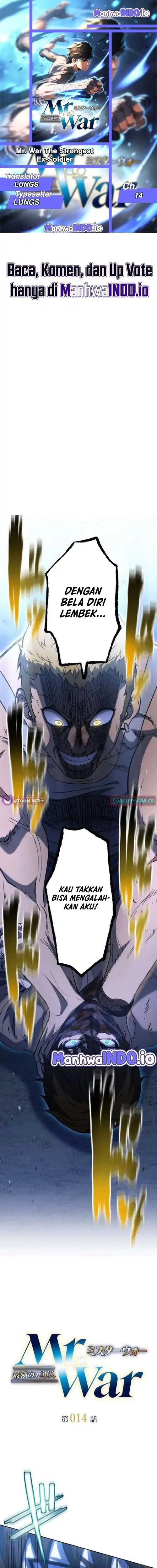 Halaman 1 dari Mr.War -Saikyou no Moto Gunjin- Chapter 14