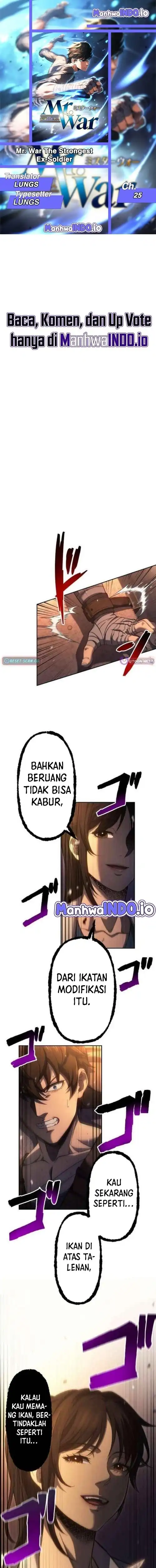 Halaman 1 dari Mr.War -Saikyou no Moto Gunjin- Chapter 25