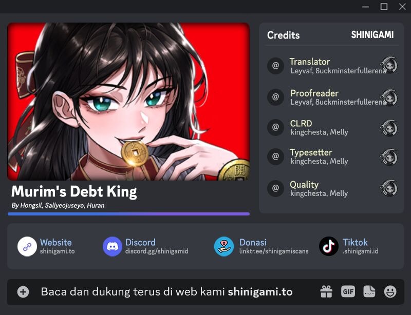 Halaman 1 dari Murim’s Debt King Chapter 17