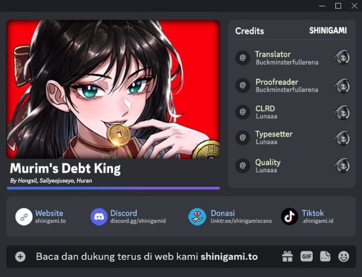 Halaman 1 dari Murim’s Debt King Chapter 7