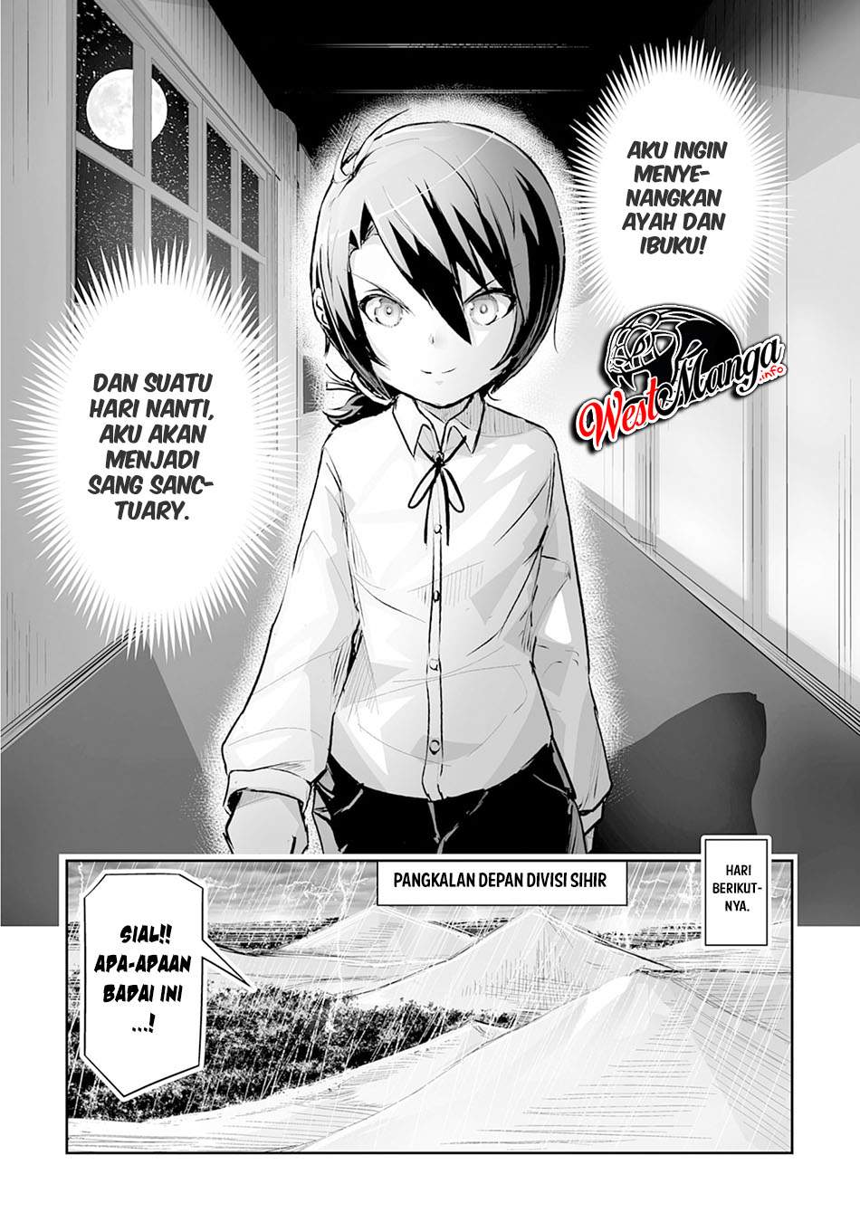 Halaman 16 dari Nanairo Raijyutsushi no Eiyutan Chapter 1