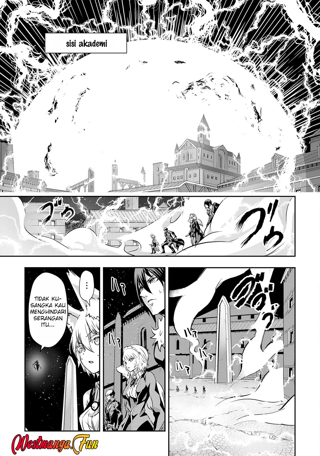 Halaman 34 dari Nanairo Raijyutsushi no Eiyutan Chapter 17