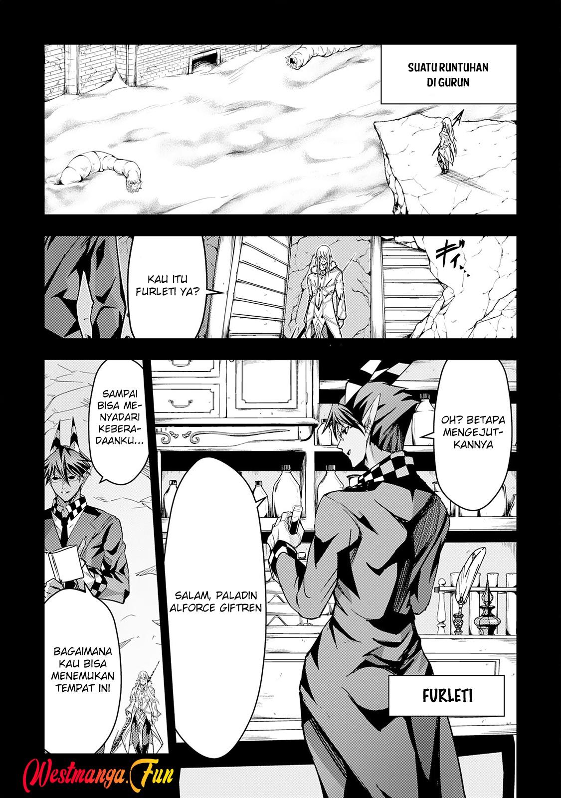 Halaman 14 dari Nanairo Raijyutsushi no Eiyutan Chapter 21