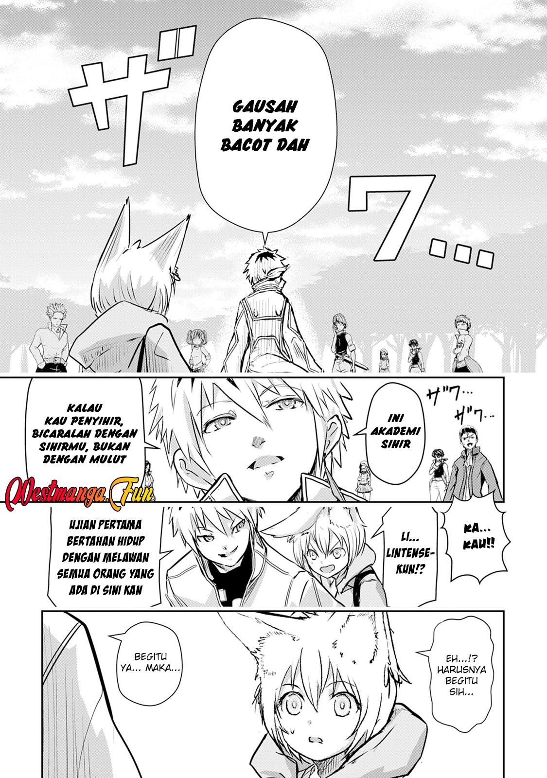 Halaman 34 dari Nanairo Raijyutsushi no Eiyutan Chapter 3