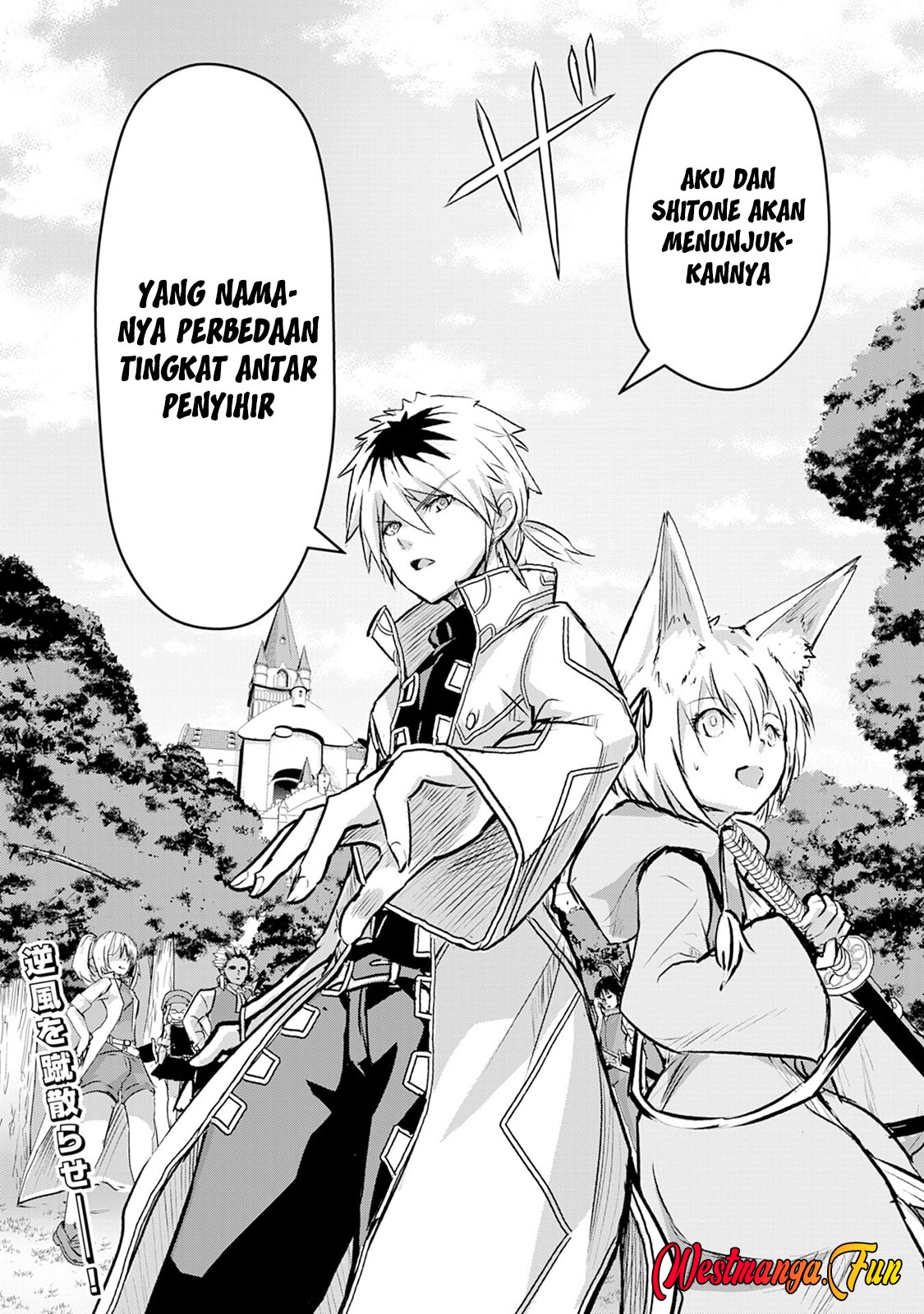 Halaman 35 dari Nanairo Raijyutsushi no Eiyutan Chapter 3
