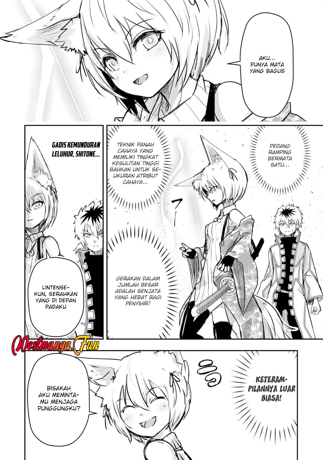 Halaman 14 dari Nanairo Raijyutsushi no Eiyutan Chapter 4