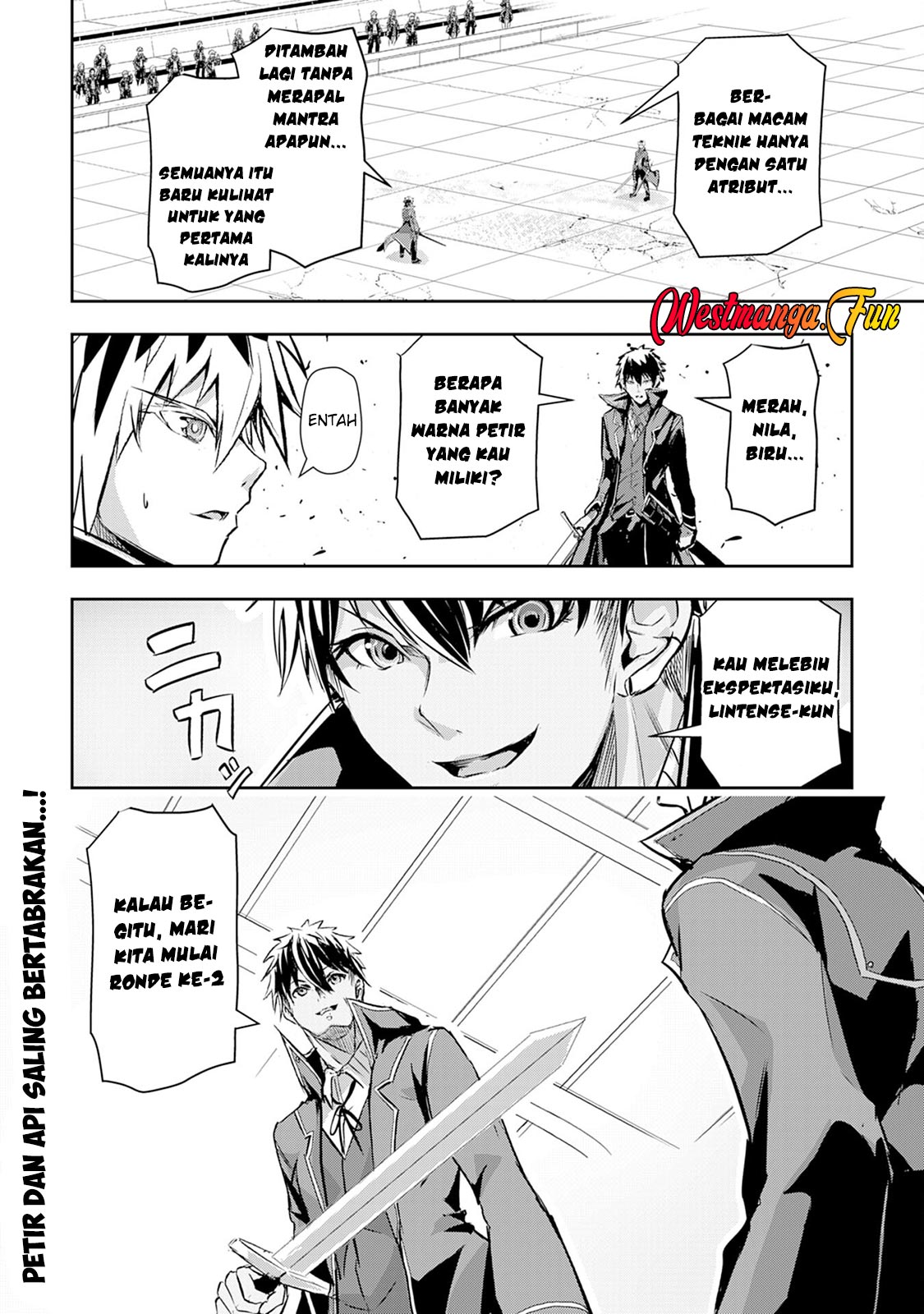 Halaman 34 dari Nanairo Raijyutsushi no Eiyutan Chapter 7