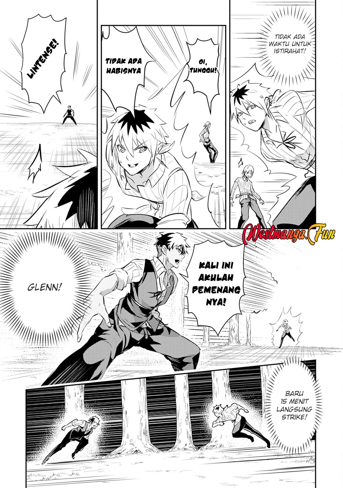 Halaman 15 dari Nanairo Raijyutsushi no Eiyutan Chapter 9
