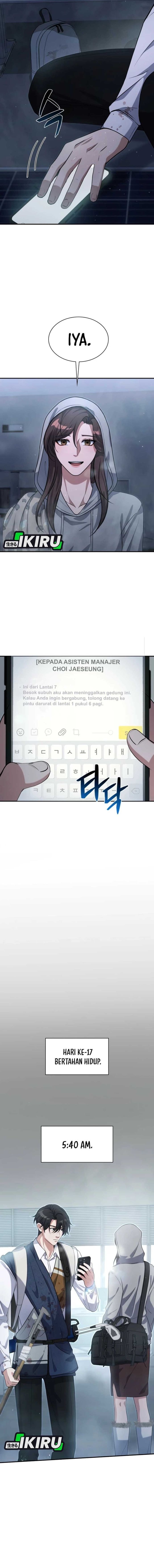Halaman 17 dari Office Worker in the Ice Age Apocalypse Chapter 12