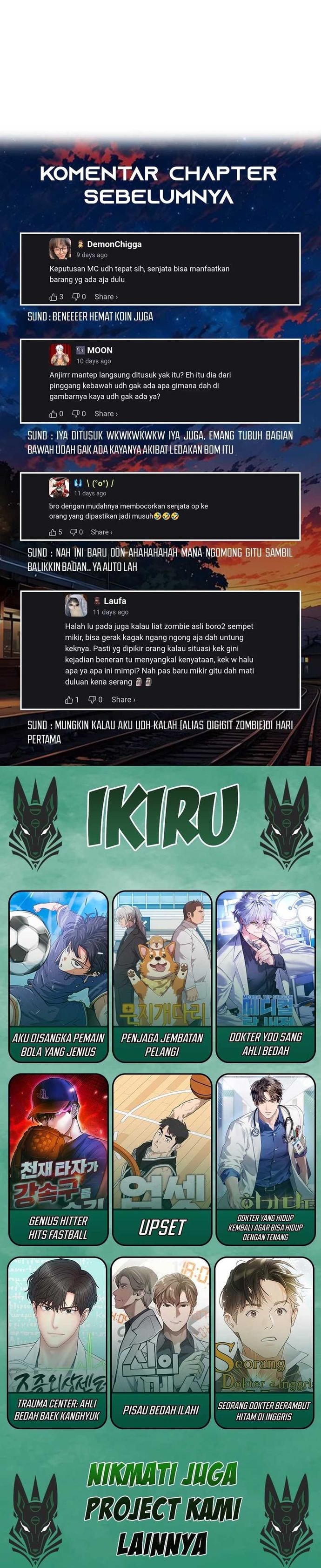 Halaman 20 dari Office Worker in the Ice Age Apocalypse Chapter 12