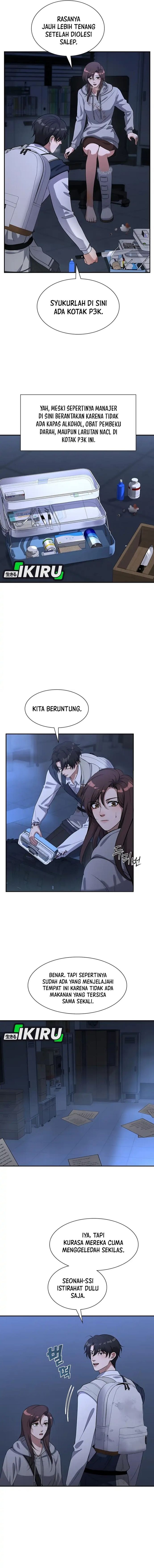 Halaman 18 dari Office Worker in the Ice Age Apocalypse Chapter 17
