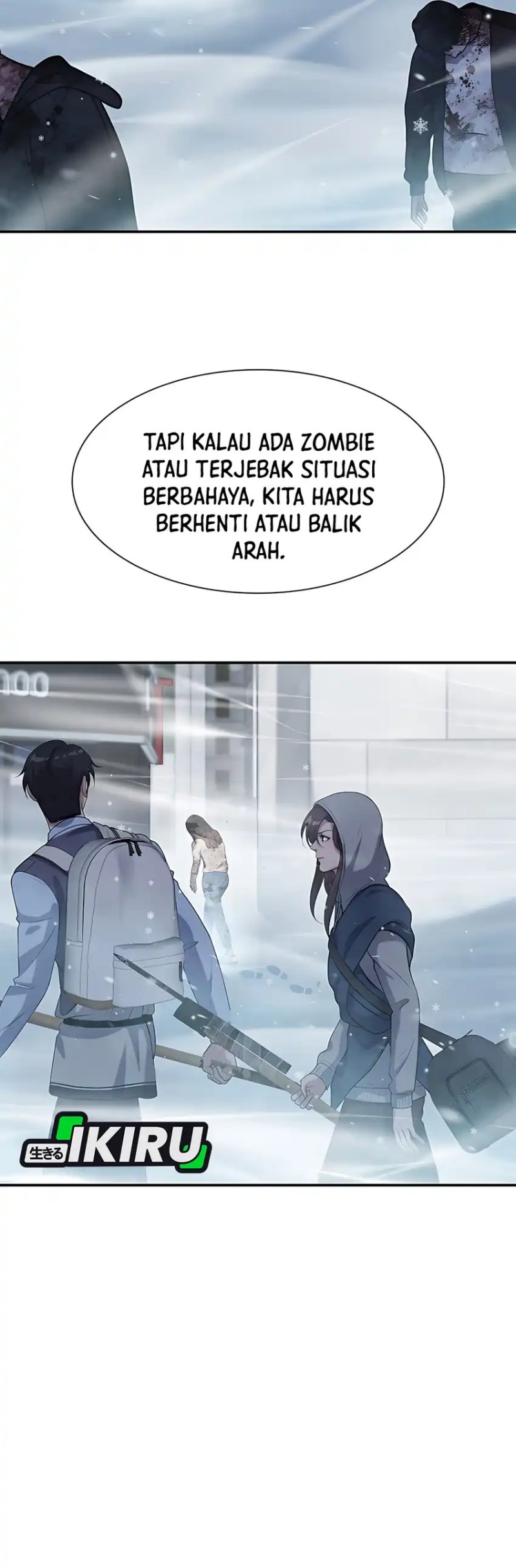 Halaman 21 dari Office Worker in the Ice Age Apocalypse Chapter 20