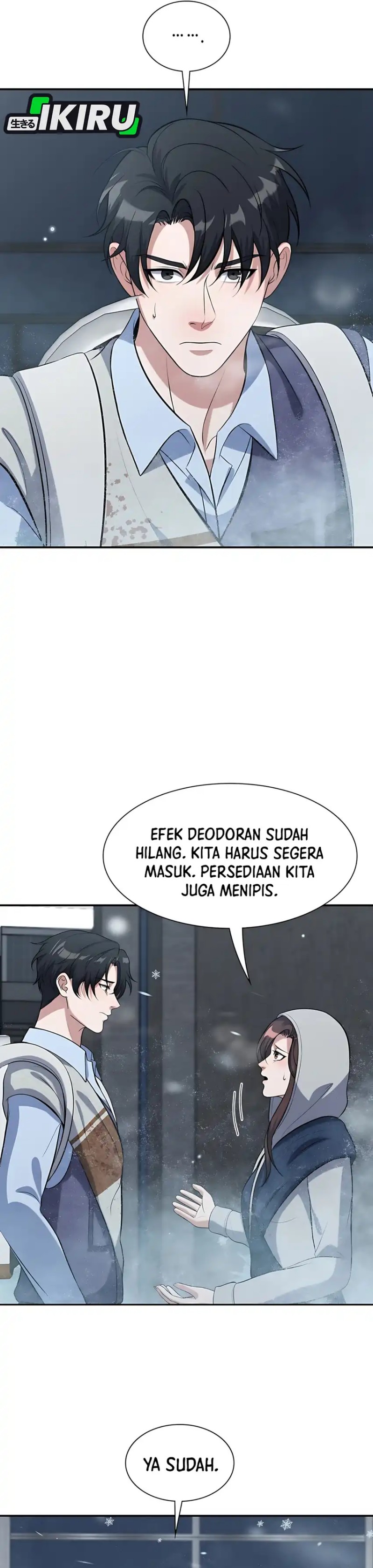 Halaman 32 dari Office Worker in the Ice Age Apocalypse Chapter 20