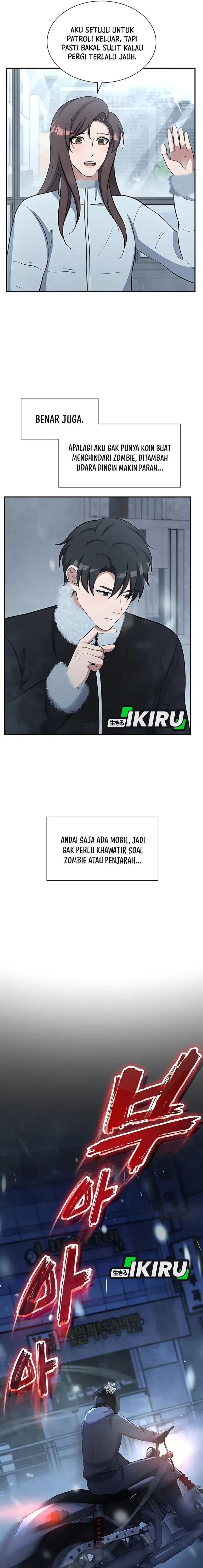 Halaman 17 dari Office Worker in the Ice Age Apocalypse Chapter 23