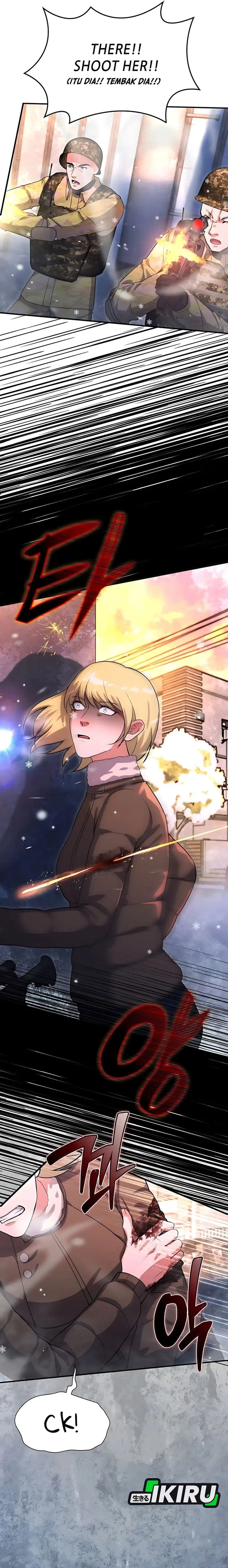 Halaman 18 dari Office Worker in the Ice Age Apocalypse Chapter 28