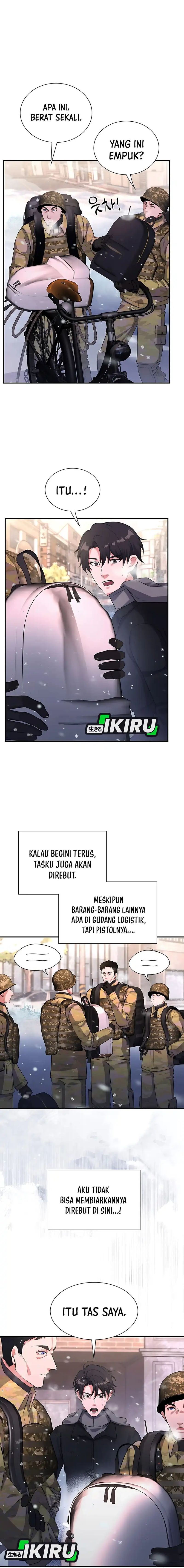 Halaman 23 dari Office Worker in the Ice Age Apocalypse Chapter 28