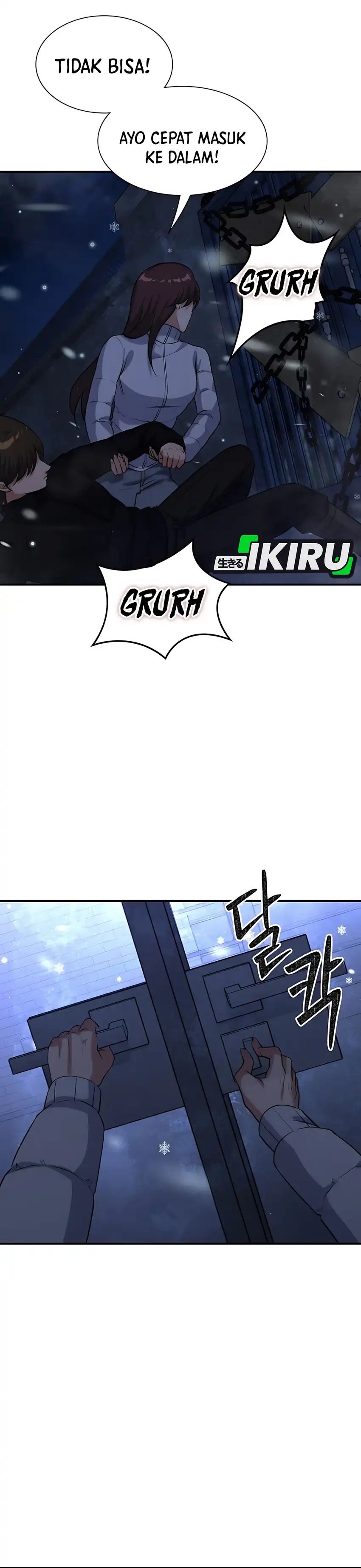 Halaman 18 dari Office Worker in the Ice Age Apocalypse Chapter 29