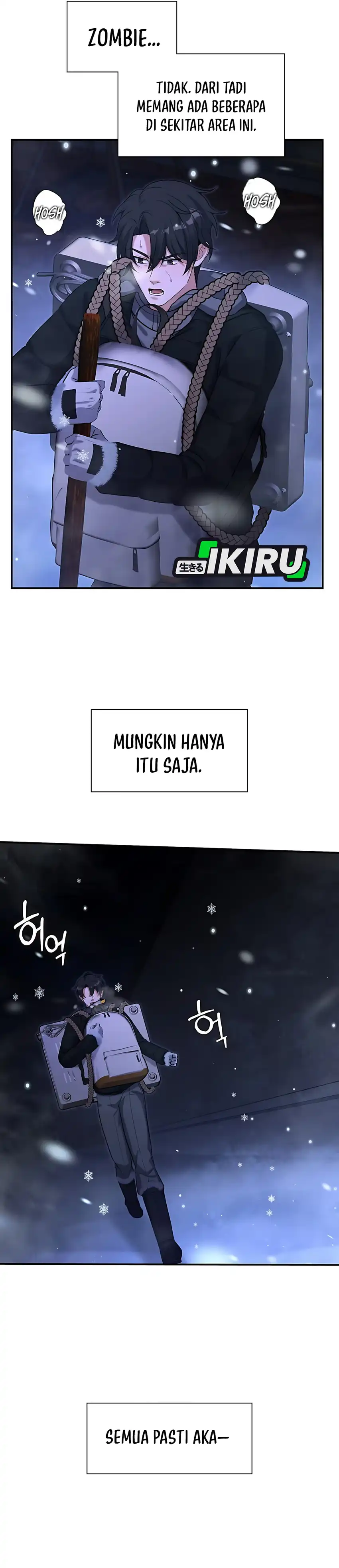 Halaman 38 dari Office Worker in the Ice Age Apocalypse Chapter 29