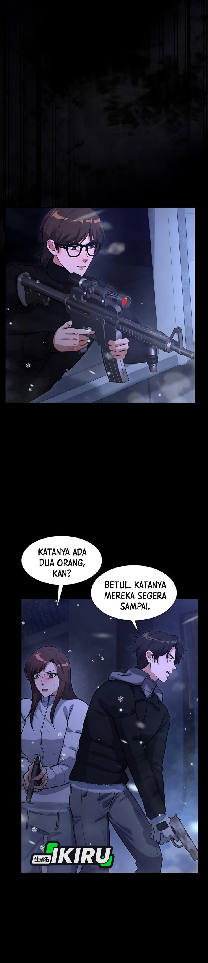 Halaman 34 dari Office Worker in the Ice Age Apocalypse Chapter 31