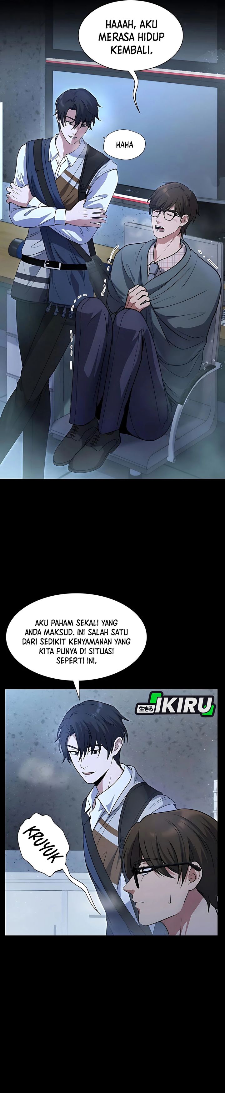 Halaman 18 dari Office Worker in the Ice Age Apocalypse Chapter 4