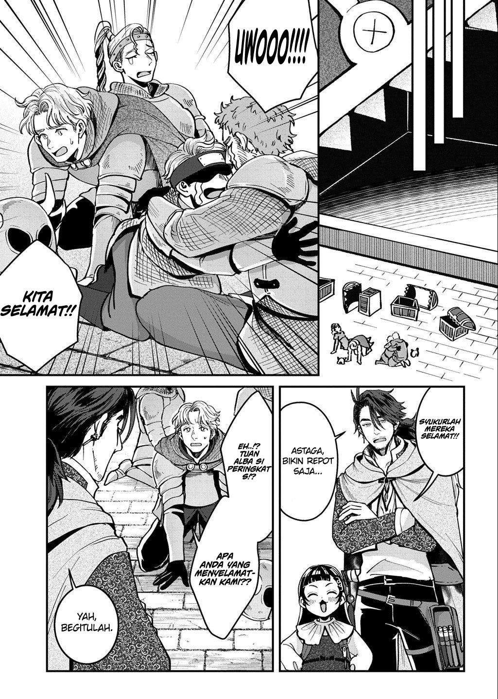 Halaman 7 dari Okami To Randoseru ~Kyu Saishuka To Tensei Musume No Danjon Gohan~ Chapter 2.2