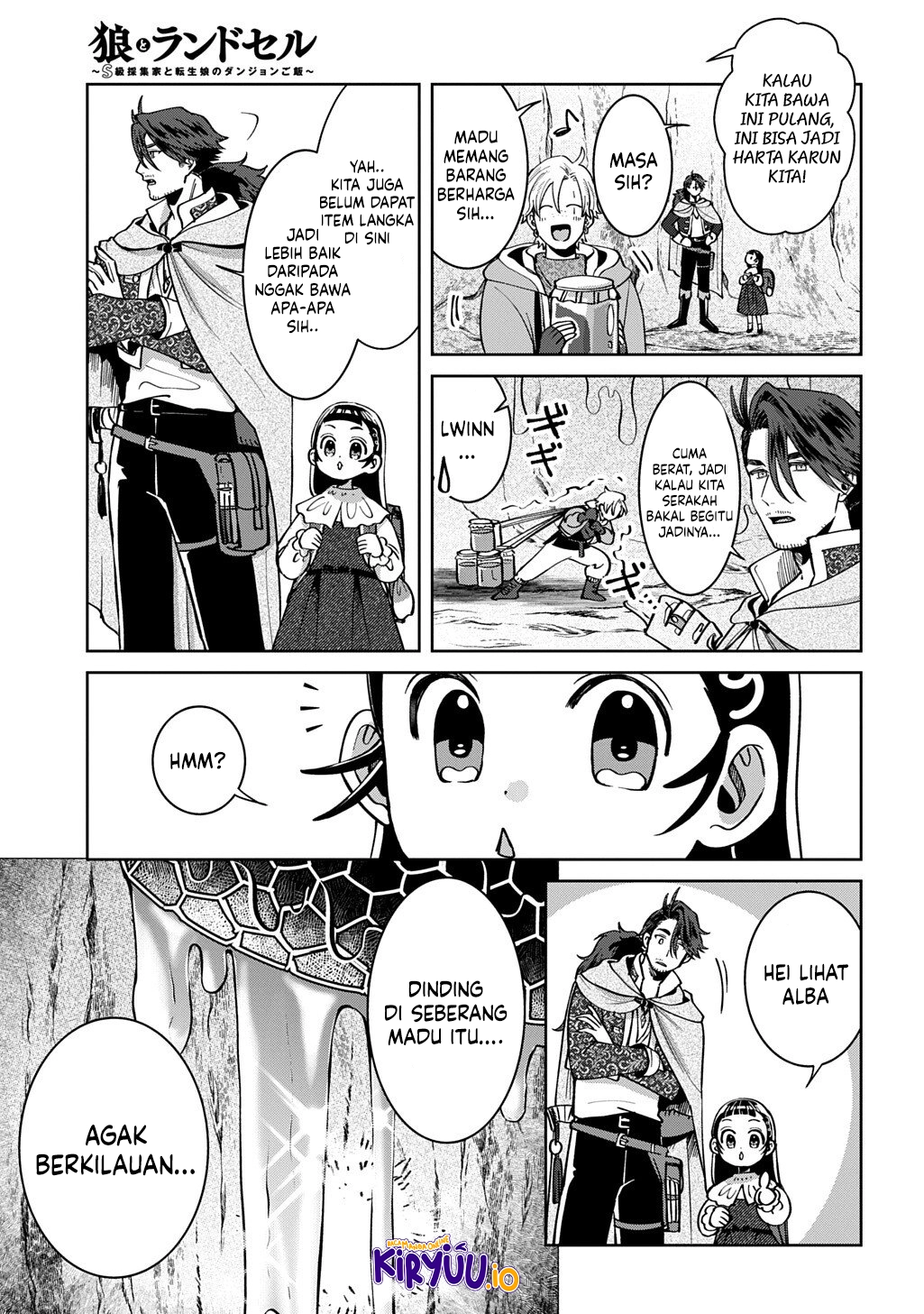 Halaman 9 dari Okami To Randoseru ~Kyu Saishuka To Tensei Musume No Danjon Gohan~ Chapter 4.2