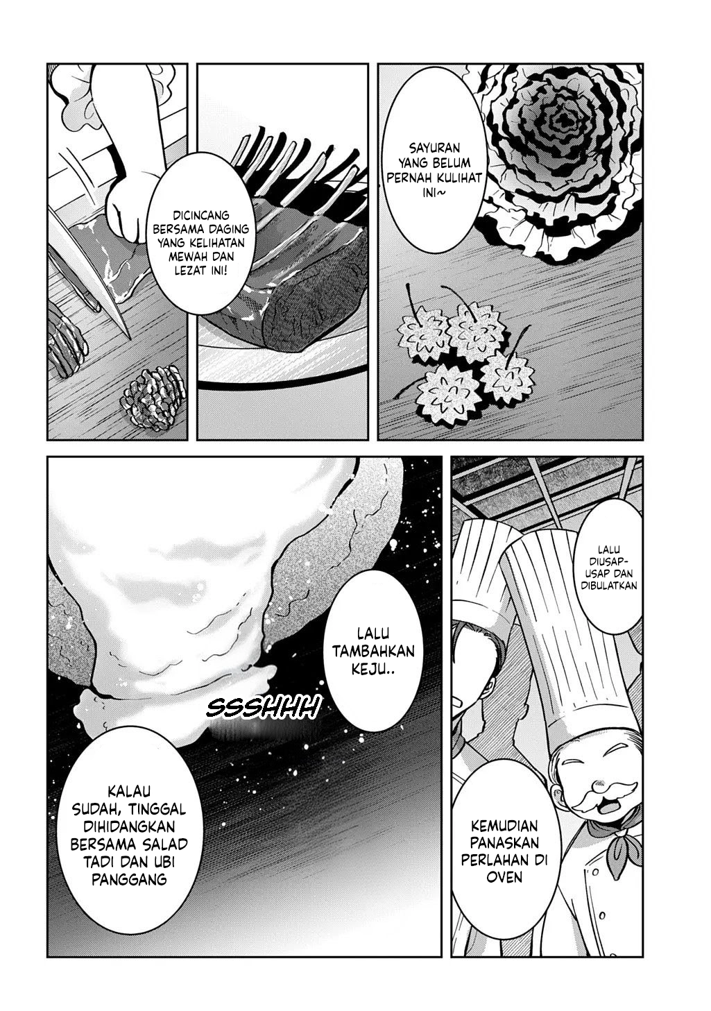 Halaman 33 dari Okami To Randoseru ~Kyu Saishuka To Tensei Musume No Danjon Gohan~ Chapter 5
