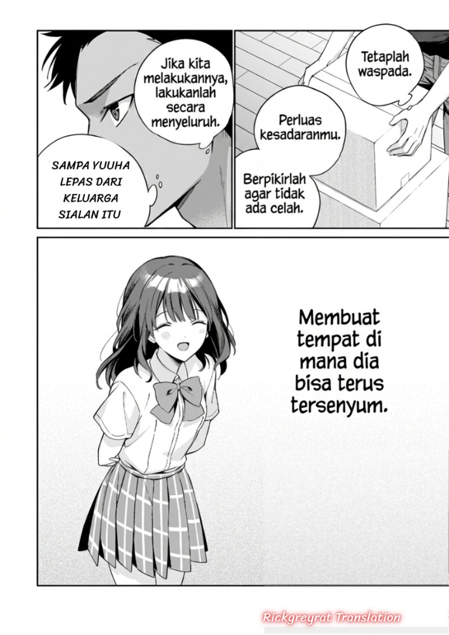 Halaman 5 dari Ore wa Gimai ni Uso wo Tsuku ~Chi no Tsunaganai Imouto wo Ore ga Hikitoru Koto ni Shita~ Chapter 3.2