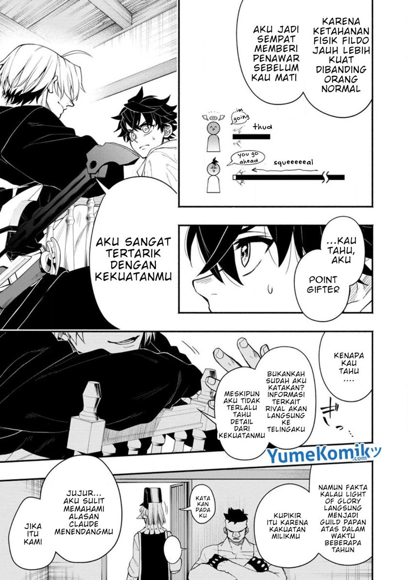 Halaman 10 dari Point Gifter "Keikenchi Bunpai Nouryokusha" no Isekai Saikyou Solo Life Chapter 12
