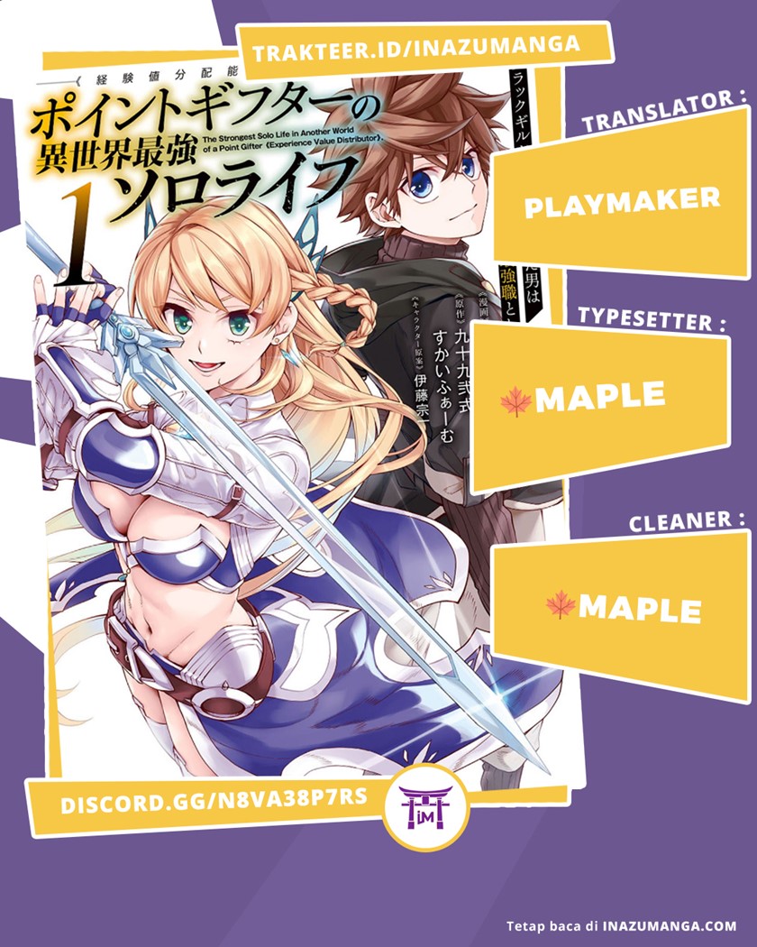 Halaman 1 dari Point Gifter "Keikenchi Bunpai Nouryokusha" no Isekai Saikyou Solo Life Chapter 6