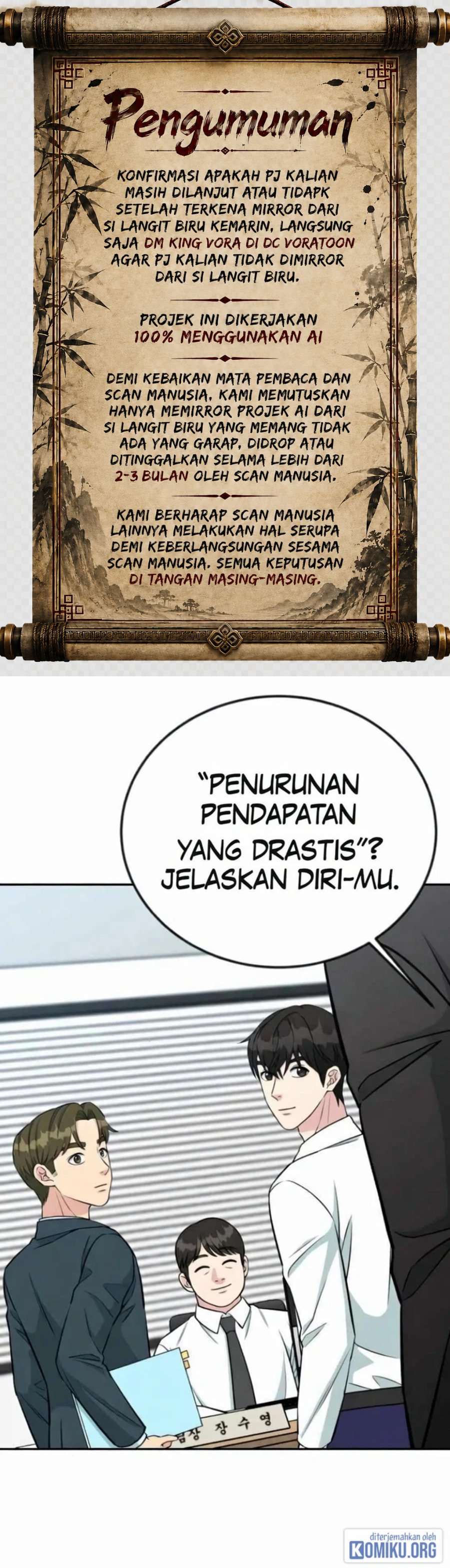 Halaman 1 dari Reincarnated as a New Employee Chapter 53