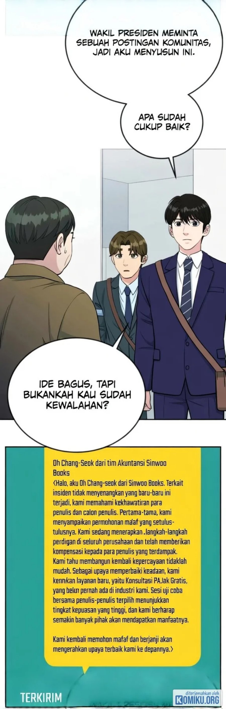 Halaman 18 dari Reincarnated as a New Employee Chapter 55