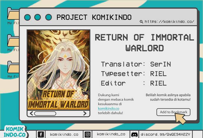 Halaman 1 dari Return of Immortal Warlord Chapter 0