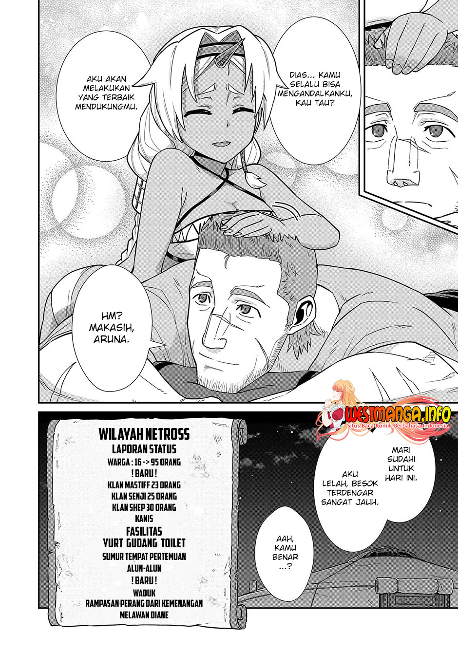 Halaman 35 dari Ryoumin 0-nin Start no Henkyou Ryoushusama Chapter 20