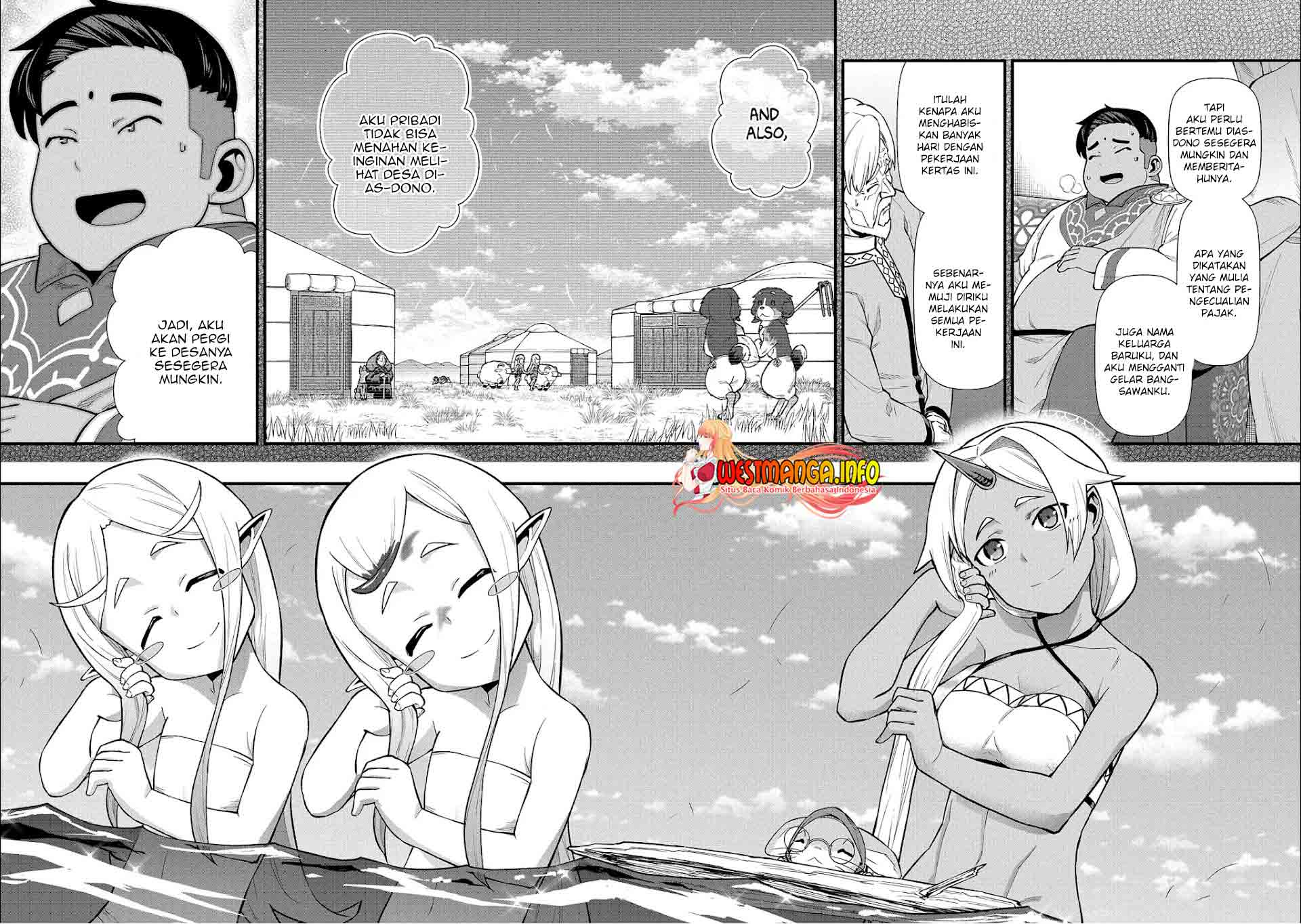 Halaman 15 dari Ryoumin 0-nin Start no Henkyou Ryoushusama Chapter 30