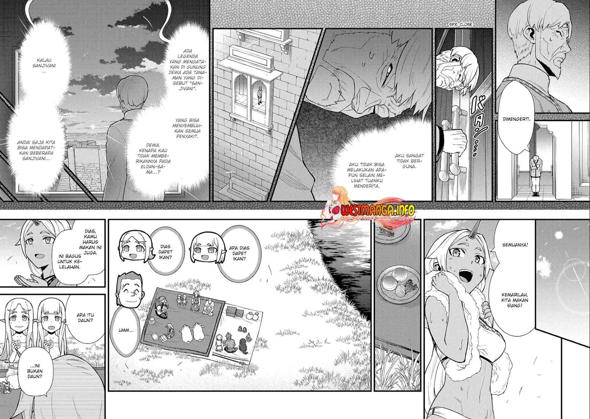 Halaman 16 dari Ryoumin 0-nin Start no Henkyou Ryoushusama Chapter 30